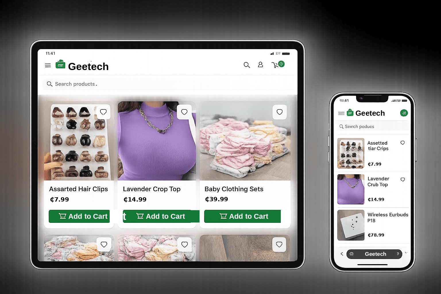Product showcase